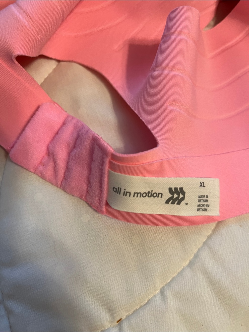 All in motion Pink Molded Wireless Sports Bra XL - Picture 3 of 3